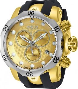 【送料無料】invicta mens venom chronograph stainless steel polyurethane 1000m watch 16151