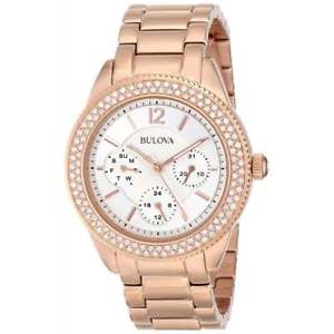 【送料無料】bulova 97n101 womens crystal wristwatch