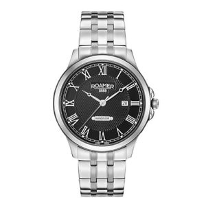 【送料無料】roamer windsor mens swiss quartz watch stainless steel strap 706856 41 52 70｜hokushin