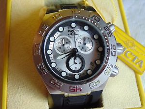 【送料無料】invicta 50mm subaqua sport chronograph swiss made watch with silicone strap