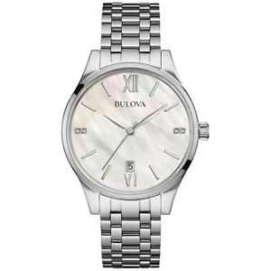 【送料無料】orologio solo tempo donna bulova 96s161 cassa acciaio quadrante madreperla