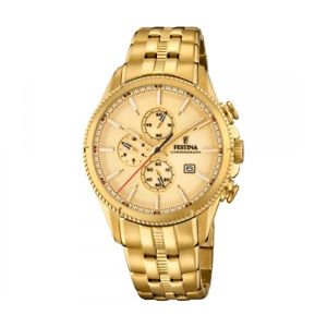 【送料無料】festina herrenuhr chronograph sport f204181 goldfarben