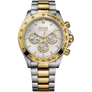 【送料無料】 hugo boss 1512960 mens two tone chronograph watch 2 years warranty