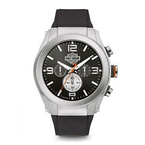 【送料無料】harley davidson 76b176 mens heavy metal wristwatch