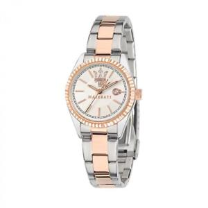 【送料無料】orologio tempo e data donna maserati competizione r8853100504 argento oro rosa