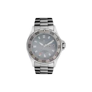 【送料無料】orologio automatico uomo lorenz 017695ff bracciale acciaio grigio sub 100mt