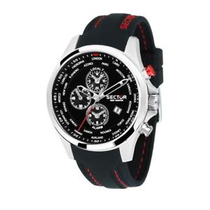 【送料無料】orologio cronografo uomo sector 180 r3251180022 nero e rosso nuova collezione 45,487円