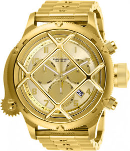 【送料無料】invicta mens russian diver quartz 200m gold tone stainless steel watch 26463|hokushin