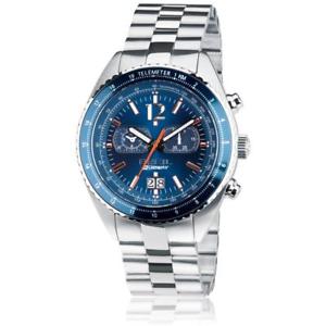 【送料無料】orologio uomo breil midway tw1449 chrono bracciale acciaio blu sub 100mt diver|hokushin