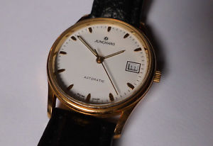 【送料無料】alte herren junghans automatik eta 28242 m datum vintage automatic swiss uhr|hokushin