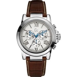 【送料無料】guess collection men chronograph watch gc b2 class leather strap swiss made