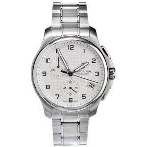 【送料無料】victorinox swiss army mens chronograph silver bracelet chrono watch 241554|hokushin