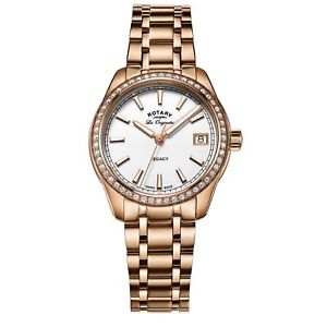 【送料無料】rotary lb9017601 womens rose gold tone legacy wristwatch