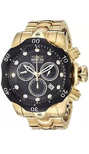 【送料無料】invicta mens venom quartz stainless steel casual watch, colorgoldtoned model