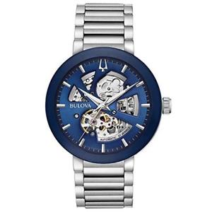 【送料無料】bulova 96a204 mens skeleton automatic stainless steel 42mm case watch｜hokushin