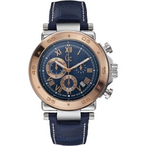 【送料無料】guess collection men chronograph watch sport chic blue rose gold swiss made｜hokushin 44,988円