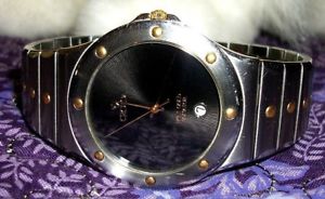 【送料無料】croton equator watch solid 18k yellow gold accents retail 89500 rare|hokushin
