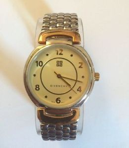 【送料無料】neues angebotrare vintage givenchy womens silver amp; gold tone stainless steel wrist watch｜hokushin