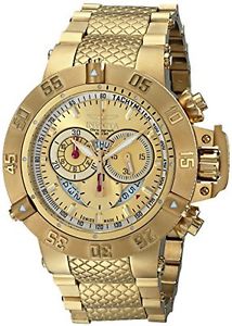 【送料無料】invicta mens subaqua chronograph 500m gold plated stainless steel watch 5403 47,988円