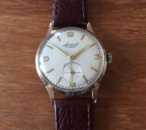 【送料無料】9ct gold 1959 vintage accurist watch|hokushin