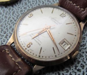 【送料無料】vintage accurist 21 jewel mens 9ct gold wrist watch