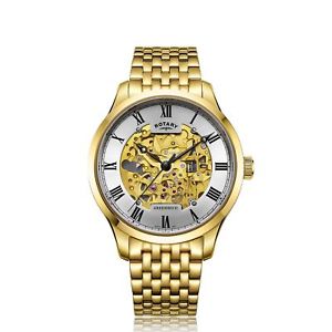 【送料無料】rotary gb0294103 greenwich gold tone automatic wristwatch 50,988円
