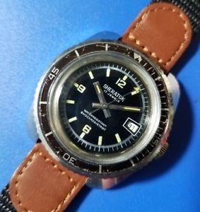 【送料無料】exquisite vintage diver mens sheraton watch hand winding fully serviced