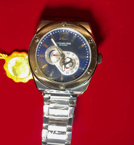 【送料無料】stuhrling original mens 49mm automatic krysterna watch brand in box