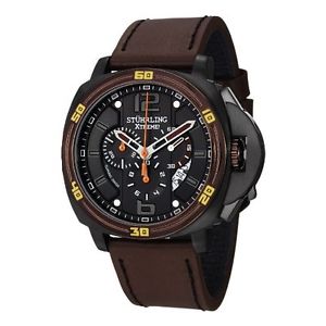 【送料無料】stuhrling original mens 245a2 33nk1 excursion blazer date brown watch 59,880円