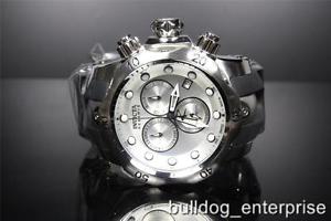 【送料無料】men invicta reserve venom silver rubber chronograph swiss made watch|hokushin