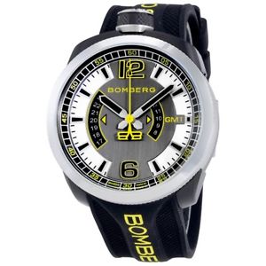 【貨物輸送無料】 mens bomberg bs45gmtsp0273 swiss made bolt68 gmt rubber strap watch