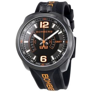 【貨物輸送無料】 mens bomberg bs45gmtpba0263 swiss made bolt68 gmt rubber strap watch
