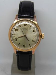 【貨物輸送無料】montre zenith boite plaqu or mouvement 106506 vintage znith 1960 腕時計-男女兼用腕時計