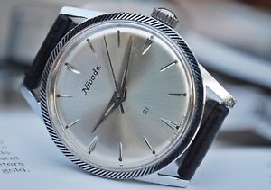 【貨物輸送無料】nivada grenchen calibre n35 art deco gents vintage watch c1955stunning
