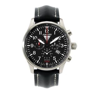 【送料無料】junkers hugo junkers quarz, 66842, chronograph alarm, schwarz｜hokushin