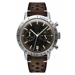 【貨物輸送無料】undone tropical crono ibrido quarzo meccanico acciaio marrone pell orologio uomo