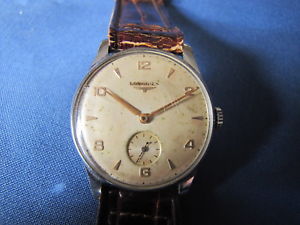 【貨物輸送無料】longines orologio acciaio meccanico cinturino インチ pelle  64