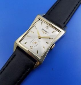 【貨物輸送無料】vintage 1950 mans longines *flared case* hand winding fully serviced