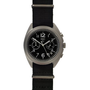 【貨物輸送無料】mwc cronografo ibrido meccanico quarzo acciaio nero tessuto orologio uomo