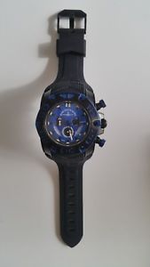 【貨物輸送無料】zenowatch basel, chrono quartz neptun 3, stahl schwarz, silikon blau