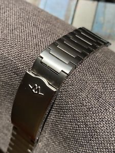 【貨物輸送無料】vintage movado steel bracelet 18粍
