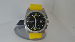 【貨物輸送無料】orologio locman stealth 202 giallo nero acciaio silicone fondello titanio watch