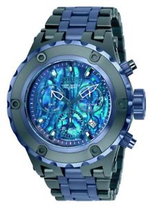【貨物輸送無料】invicta mens reserve quartz chronograph stainless steel blue tone watch 25910