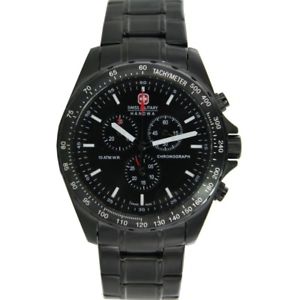 【貨物輸送無料】swiss military hanowa herren uhr 06526113007 edelstahl schwarz