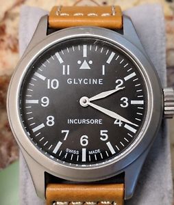 【貨物輸送無料】glycine incursore 3762  unitas 6497  44粍  sapphire crystal