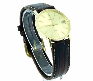 【貨物輸送無料】movado 14k swiss quartz wristwatch  engraved  free shipping usa
