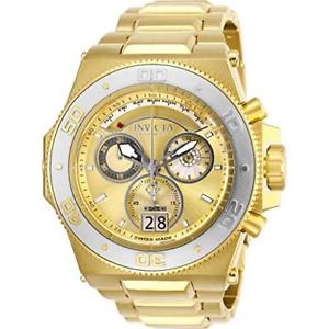 【貨物輸送無料】invicta mens 26053 akula quartz chronograph gold stainless steel watch