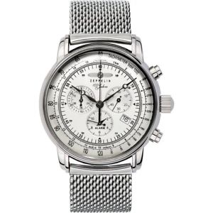 【送料無料】zeppelin 7680m1 100 jahre zeppelin chronograph alarm fliegeruhr