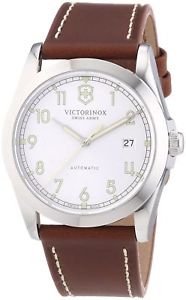 【貨物輸送無料】victorinox swiss army mens infantry 241566 brown leather swiss automatic watch 男女兼用腕時計-腕時計