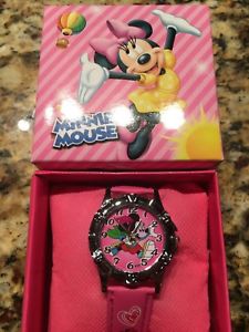 【送料無料】minnie mouse girls wrist watch nib with collectors box pattern 3